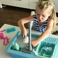 thumbnail image 6 of SPLASHFUN Wash-up Kitchen Sink Play Set with Running Water Pretend Play Kitchen Toy Set with Working Faucet and Color Changing Play Cups and Accessories., 6 of 9