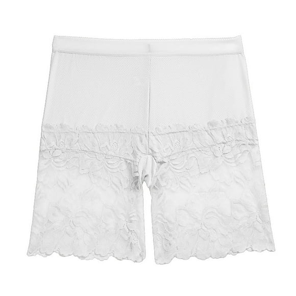 Plebaso Women's Plus Size Boyshorts for Under Dresses High Waist Lace Full Coverage Ladies Under Shorts