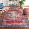 thumbnail image 2 of SAFAVIEH Tucson Alfreda Traditional Machine Washable Area Rug, 3' x 5', Red/Navy, 2 of 8