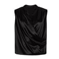thumbnail image 4 of Htigea Clearance Womens Silk Satin Tank Tops V Neck Casual Cami Sleeveless Camisole Blouses Summer Basic Loose Shirt Black,M, 4 of 6
