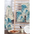 thumbnail image 2 of Teal Jellyfish Coastal Kitchen Dish Towels for Drying Dishes Set of 2, Vintage Summer Beach Nautical Waffle Weave Microfiber Hand Tea Bathroom Towels Quick Dry & Absorbent Towel 15.7x23.6, 2 of 7