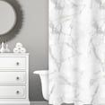 thumbnail image 4 of Bath Bliss White Marble Design PE and EVA Shower Curtain, 70" x 72", 4 of 5