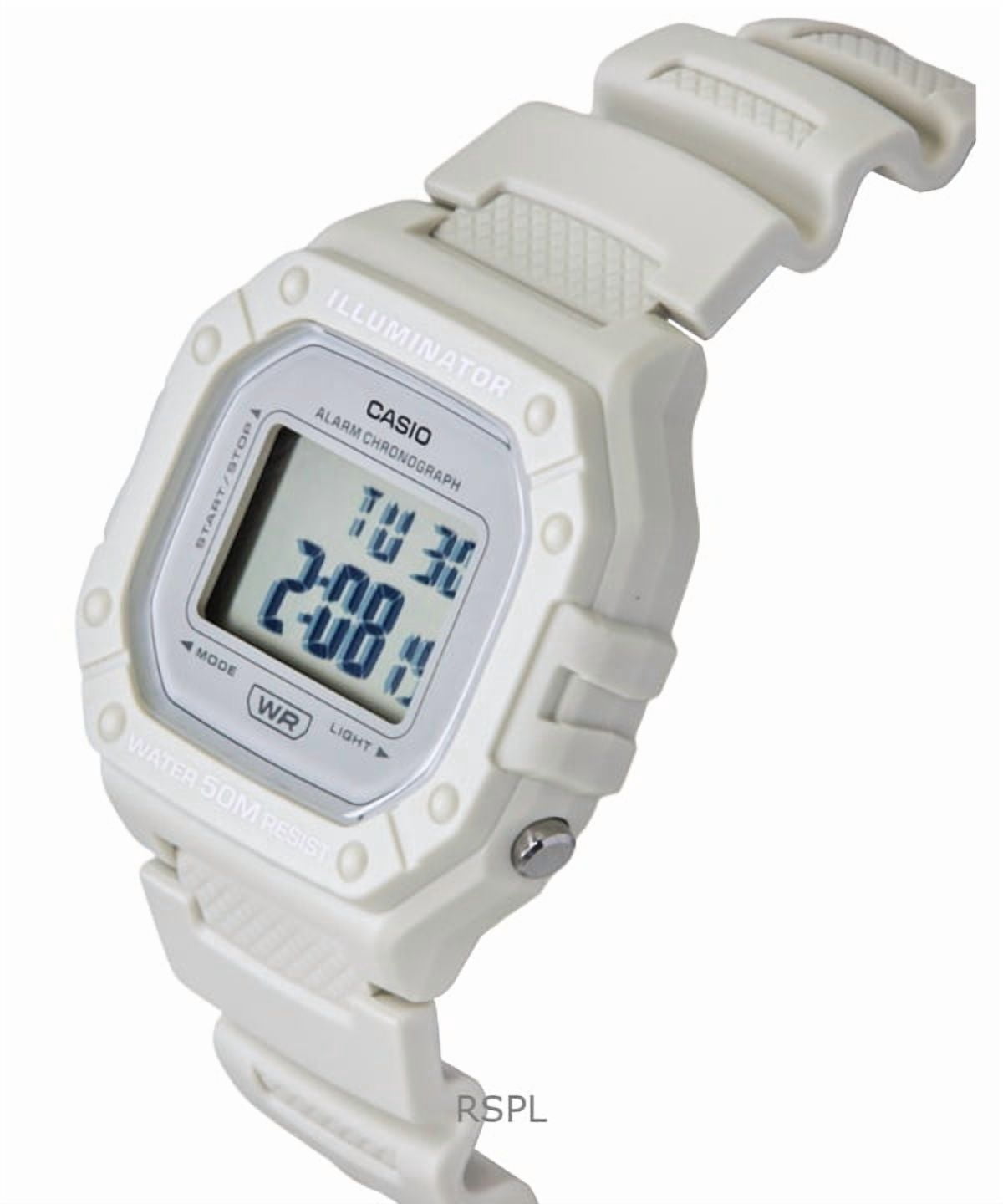 Casio Illuminator Light Gray Band Unisex Digital Sport Wrist Watch W-218HC-8AV