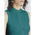 thumbnail image 4 of Moomaya Womens Solid Cotton Midi Dress, Sleeveless Summer Dress With Buttoned Closure, 4 of 8