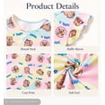 thumbnail image 5 of Beezizac Teen/Little Girls Nightgown - Summer Ruffle Short Sleeves Sleepwear Cute Capybara Print Nightdress Pajama Size 14, 5 of 8