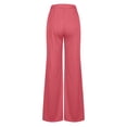 thumbnail image 6 of ClodeEU Womens High Waist Flare Wide Leg Pant, Casual Loose Business Pants With Pockets Red,Womens Plus XXXL, 6 of 8