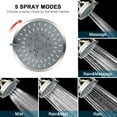 Hopopro Showerhead High Pressure Fixed Showerhead for Bathroom,5 Spray