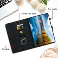 thumbnail image 6 of FJLBDE Case for Samsung Galaxy Tab S11 2025 SM-X736B/SM-X730 11 inch, Embossed Flower PU Leather Flip Wallet Folio Stand Cover, Black, 6 of 7