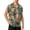 #218-Green, variant on Men's Peacock Feather Print Short Sleeve Button Down Hawaiian Shirt Casual Summer Beach Top Army Green M Gifts for Father