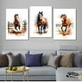 thumbnail image 2 of Modern 3 Piece Wild Animal Lion Canvas Paintings Lion Family Portrait Pictures Wall Decor Artwork Living Room Bedroom Home Office Decorations Unframed, 2 of 6