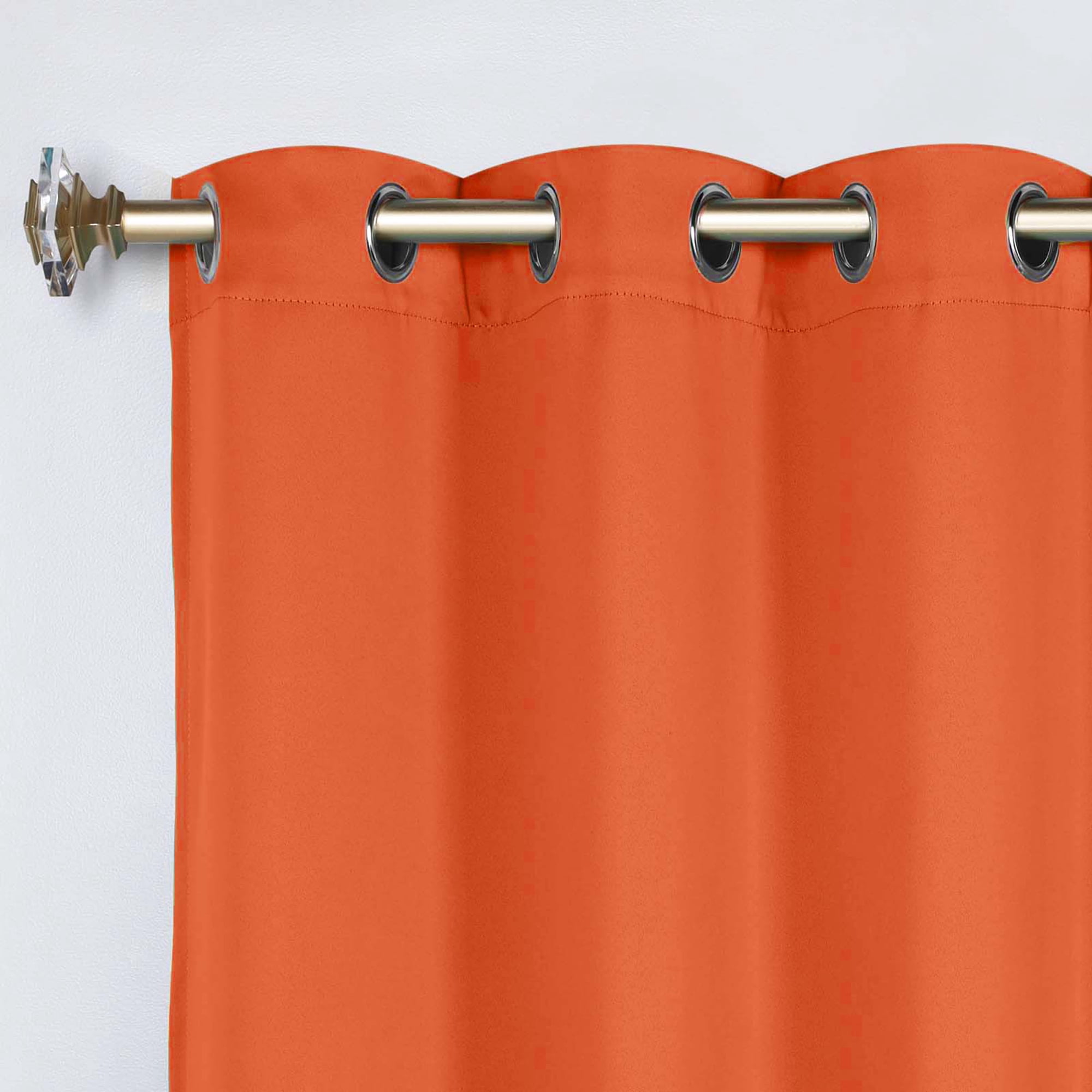 Superior Blackout Solid Light Filtering Grommet Curtain Panel Set, 46" x 96", Rust