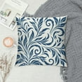 thumbnail image 2 of PIKWEEK  Floral Pillow Cases Queen 100% Cotton Blue White Pillowcases Set of 2 Decorative Flower Pillow Covers Abstract Botanical Pillow Encasement Envelope Closure Plant Pillow Protector 18*18inch, 2 of 5