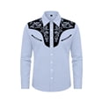 thumbnail image 3 of Tiijoy Boys Western Cowboy Shirts Long Sleeve Button Down Shirt Casual Top, Sizes 4-13, 3 of 3