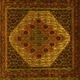 thumbnail image 1 of Ahgly Company Indoor Square Persian Yellow Traditional Area Rugs, 6' Square, 1 of 4