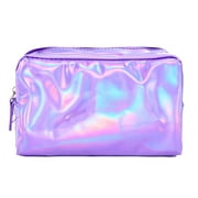 pgeraug storage bag colorful stationery pen pencil case cosmetic bag travel makeup bag high capacity stationery bag purple