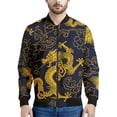 thumbnail image 4 of Chaqueta con estampado de dragón chino para hombre, abrigo con estampado 3D de animales, moda informal, chaquetas de gran tamaño con cremallera, tops de manga larga, 4 of 5