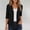 Black women blazer cardigan a1, variant on Yrmaups Loose Fit 3/4 Sleeve Blazer Cardigan for Women, Casual Open Front Solid CoverUp, Soft Knit Top for Office Travel Daily Wear Layering, Red S