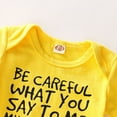 thumbnail image 5 of Baby Boy Clothes 6 Months Baby Boys Summer Bodysuits 9 Months Baby Boys Short Sleeve Letter Prints Bodysuit Yellow, 5 of 8