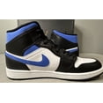 thumbnail image 3 of Ni - ke Air Jordan 1 Mid White Black Racer Blue 554724-140 Men’s Size 8, 3 of 5