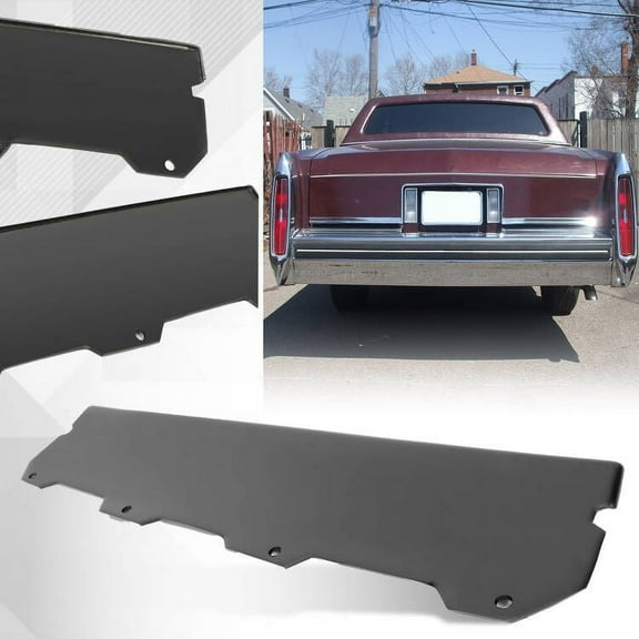 Rear Bumper Flat Molded License Plate Bumper Filler For 1980-1992 Cadillac Deville Fleetwood