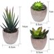 thumbnail image 2 of Juego de 3 pequeñas plantas artificiales decorativas para interiores y exteriores, suculentas en maceta para oficina, balcón, sala de estar y hogar", 2 of 5