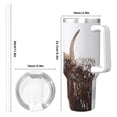 thumbnail image 4 of Cauagu Yak Print Stainless Steel Vacuum Insulated Tumbler,40oz Water Bottle with Handle & Flip Straw Reusable Travel Coffee Mug for Women & Men, 4 of 8