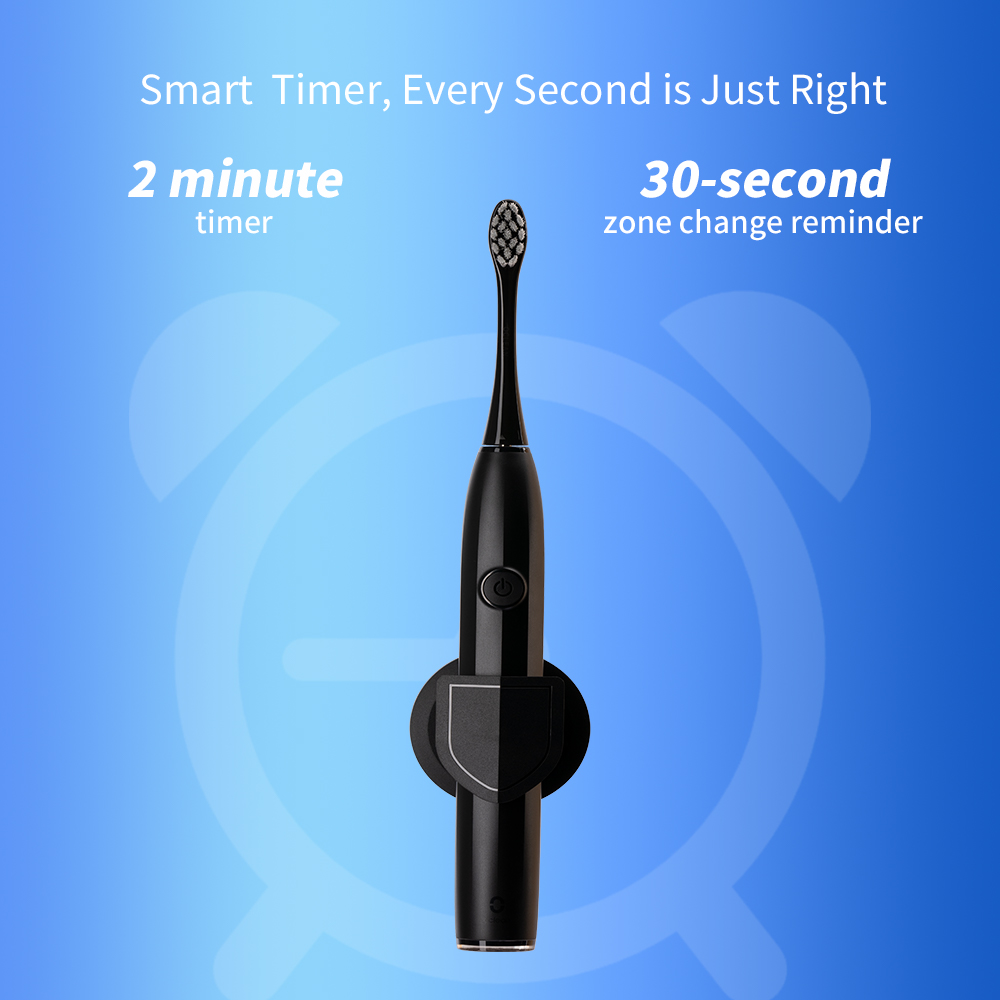 Oclean Electric Toothbrush for Adults, Rechargeable Power Toothbrush Cleaning as Dentist, Endurance, Black, Valentine's Day Gifts