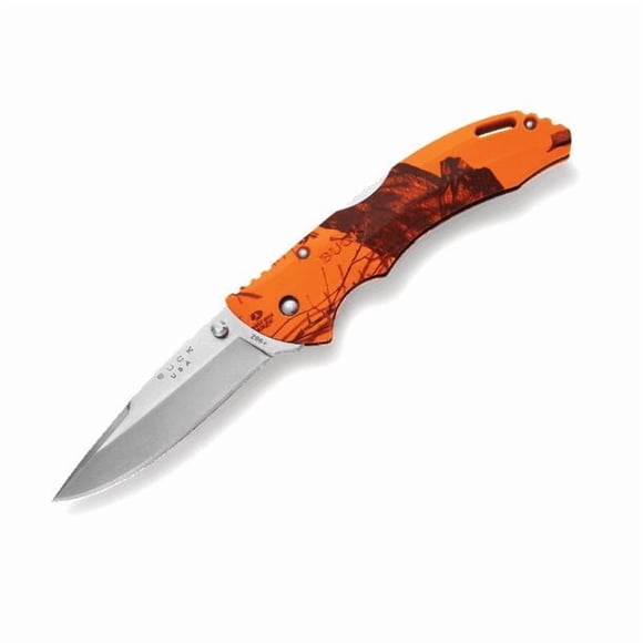 Buck Bantam Mobo, Folding Knife, Mossy Oak® Blaze Camo Handle, Drop Point Blade, Compact, Lightweight, 100% Lifetime Warranty, Stainless Steel, Hunting, Outdoors