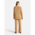 thumbnail image 2 of Time and Tru Women’s V Neck Sweater and Pants Set, 2-Piece, Sizes XS-XXXL, 2 of 4