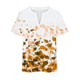 thumbnail image 5 of Hauts d'Été pour Femmes, Hauts Décontractés d'Été pour Femmes, T-Shirt à Manches Courtes Imprimé Col Rond Ample, Hauts à Manches Courtes pour Femmes, Hauts à Manches 3/4 pour Femmes, 5 of 5