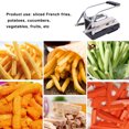 thumbnail image 2 of Potato Chip Slicer Stainless Steel Potato Strip Maker Manual Kitchen Vegetable Chopper Machine, 2 of 9