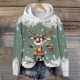 thumbnail image 2 of WILLBEST Sudadera con Capucha Oversize para Mujer, Estilo Casual, con Estampado Navideño de Ciervos con Cabeza Grande y Copos de Nieve, Cuello Redondo, Manga Larga y Diseño Ligero Mediana, 2 of 4