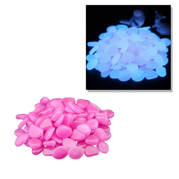 100 Pcs Fish Tank Decorations Pebble Stones for Fish Tank Vase Decoration Glowing Stones Glow in The Pebble