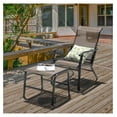 thumbnail image 3 of Outdoor Patio Chaise Lounges Chair, Recliner Chairs with Ottoman, All-Weather Textilene Chaise Lounge with Metal Frame, Outdoor Lounge Chairs for Patio, Backyard, Deck, Brown, 3 of 3