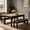 Gray Black, variant on Fnova 3 Pieces Dining Table Set for 4-6 with 2 Benches, 55" Farmhouse Wood Kitchen Table and Space Saving Tuck Under Benches for Kitchen Dining Room