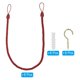 thumbnail image 3 of Cuerdas para cortinas Uxcell, paquete de 6, cuerdas trenzadas para cortinas con ganchos de tornillo y pernos, rojo, 3 of 7