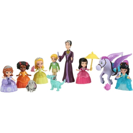 Sofia the First Disney Junior Deluxe Friends Collection Action Figures 14 pc Box