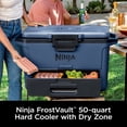 thumbnail image 3 of Ninja FrostVault 50-Qt Hard Cooler with Cold Dry Zone, Integrated Fridge-Temp Dry Storage Drawer, Premium Heavy-Duty Insulated Cooler, Keeps Ice for Days, FB151BL Lakeshore Blue, 3 of 9
