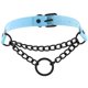thumbnail image 1 of Personality Diablo Punk Wind Cortical Ring Collar Necklace-9light blue, 1 of 5