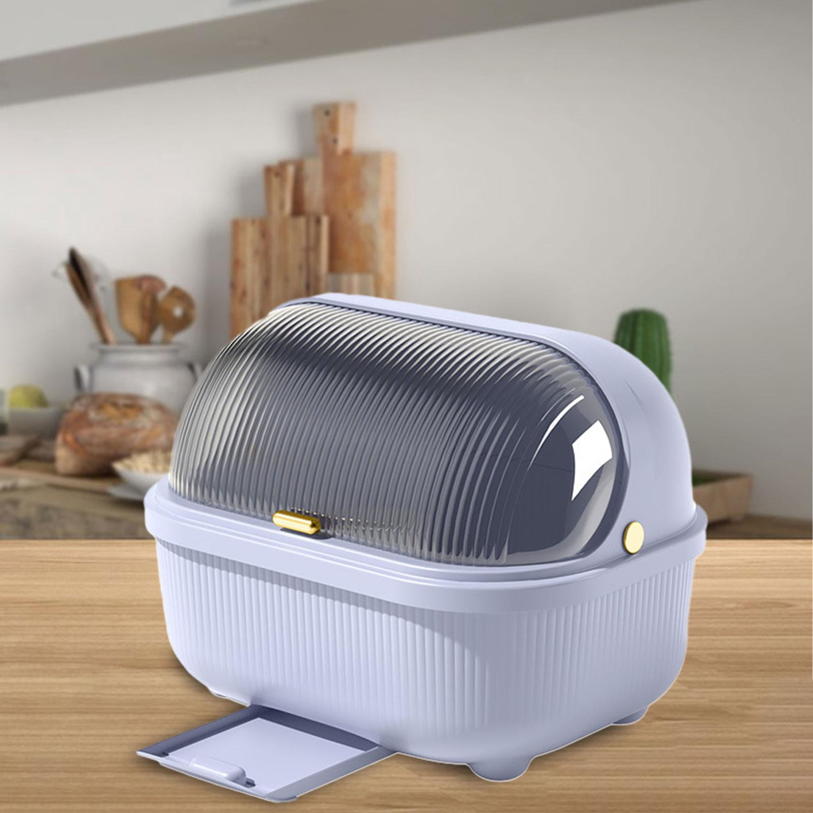 Dish Drying Rack for Kitchen Dish Drainer Basket Drain Quickly with Lid Container Utensil Organizer Drainage Shelf for Party M