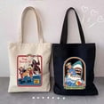 thumbnail image 4 of No hables con extraños Fantasmas de Halloween Control mental Jenny Hombres Mujeres Algodón Compras Hombro Lona Bolsos de mano Bolso de mano Bolso de mano, 4 of 5