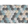 thumbnail image 3 of Papel de pared beibehang Papel tapiz de escritorio de recepción de bar de Internet con tecnología de metal hexagonal geométrico moderno personalizado, 3 of 5
