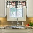 thumbnail image 2 of Yayeee Kitchen Valance Rod Pocket 54" x 18" Living Room Window Curtain, Snowman Family, 2 of 6