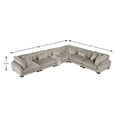 thumbnail image 6 of Lexicon Traverse Corduroy 6-Piece Modular Sectional in Taupe, 6 of 10