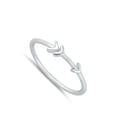 thumbnail image 4 of Simple Shooting Arrow Bow Cupid Love Ring .925 Sterling Silver Band Jewelry Female Male Size 7, 4 of 4