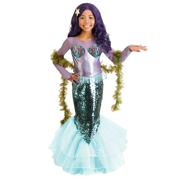 Pretty Purple Mermaid Kids Costume