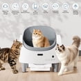 thumbnail image 4 of Automatic Self-Cleaning Cat Litter Box – Open-Top Electric Litter Box with App Control, 15-Layer Safety Protection, Adjustable Entry, Suitable for 1-3 Cats, 4 of 9