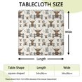 thumbnail image 2 of Beige Highland Cow Fence Daisy Pattern Square Fitted Tablecloth with Elastic Edge,Square Table Cover,Washable Elastic Table Cover for Home Kitchen Party Decor 34"x34", 2 of 6