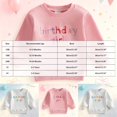 thumbnail image 4 of mgoYE Toddler Baby Fall Outfit Birthday Girl Crewneck Sweatshirt Tops Birthday Shirt Kids Spring Fall Clothes, 4 of 8