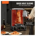 thumbnail image 2 of Electric Shawarma Knife 80W, Professional Kebab Cutter, Commercial Gyro Slicer, 2 Blades Φ4"/100mm, 0-8mm Adjustable Thickness, Stainless Steel, 2 of 7